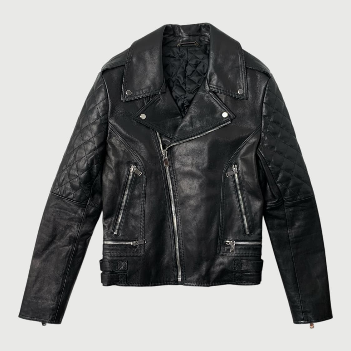 [L/정품] 지오지아 산양가죽 라이더 레더 남성자켓 상품이미지1