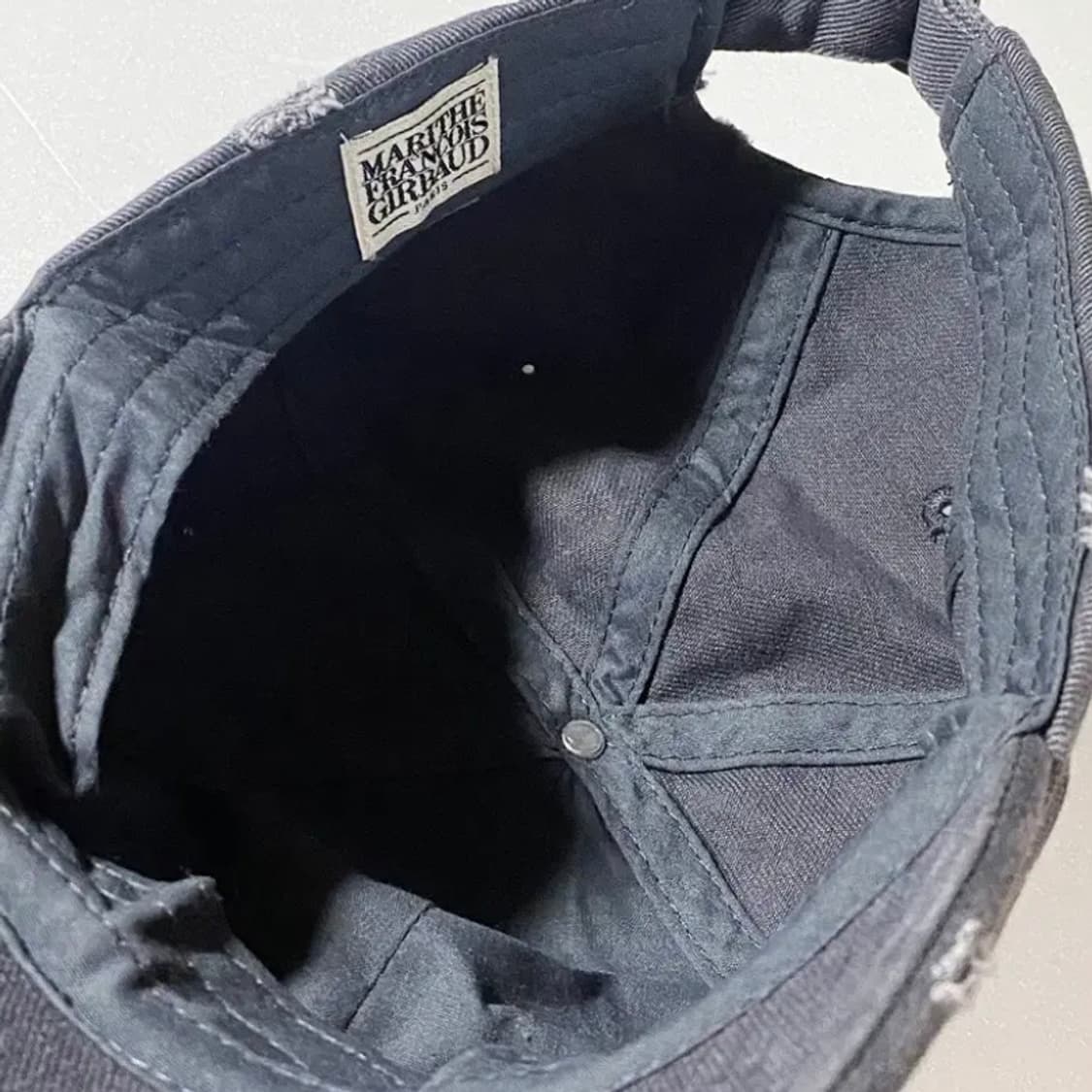 [정품] 마리떼프랑소와저버 로고자수 디스트로이드 데미지 오버핏 볼캡 상품이미지7