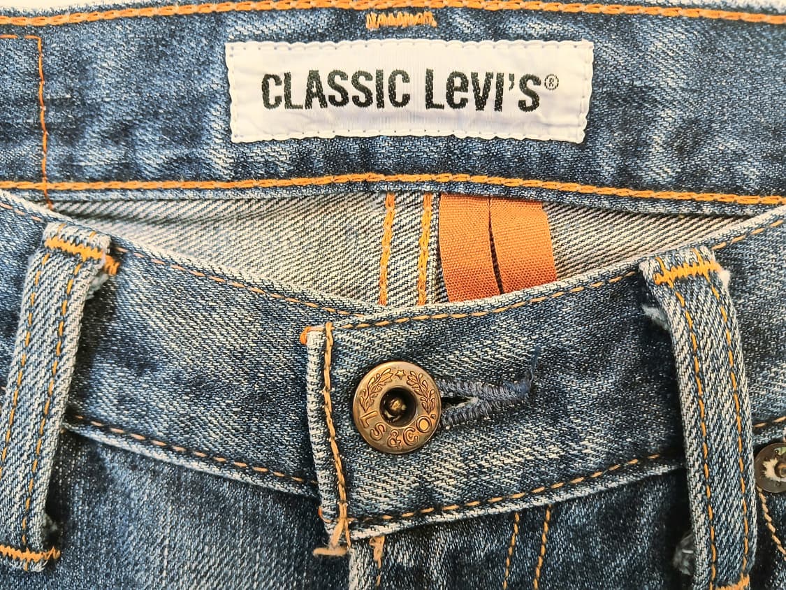  Levi's 502 워싱 테이퍼드 프린지 데님펜츠 상품이미지3
