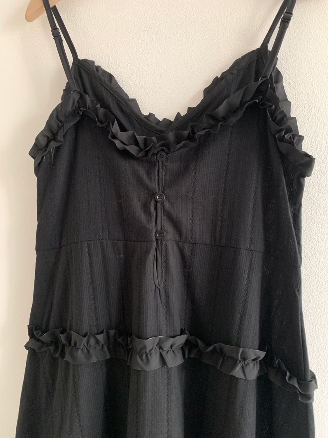 Ruffle Slip Dress(Black) 상품이미지6