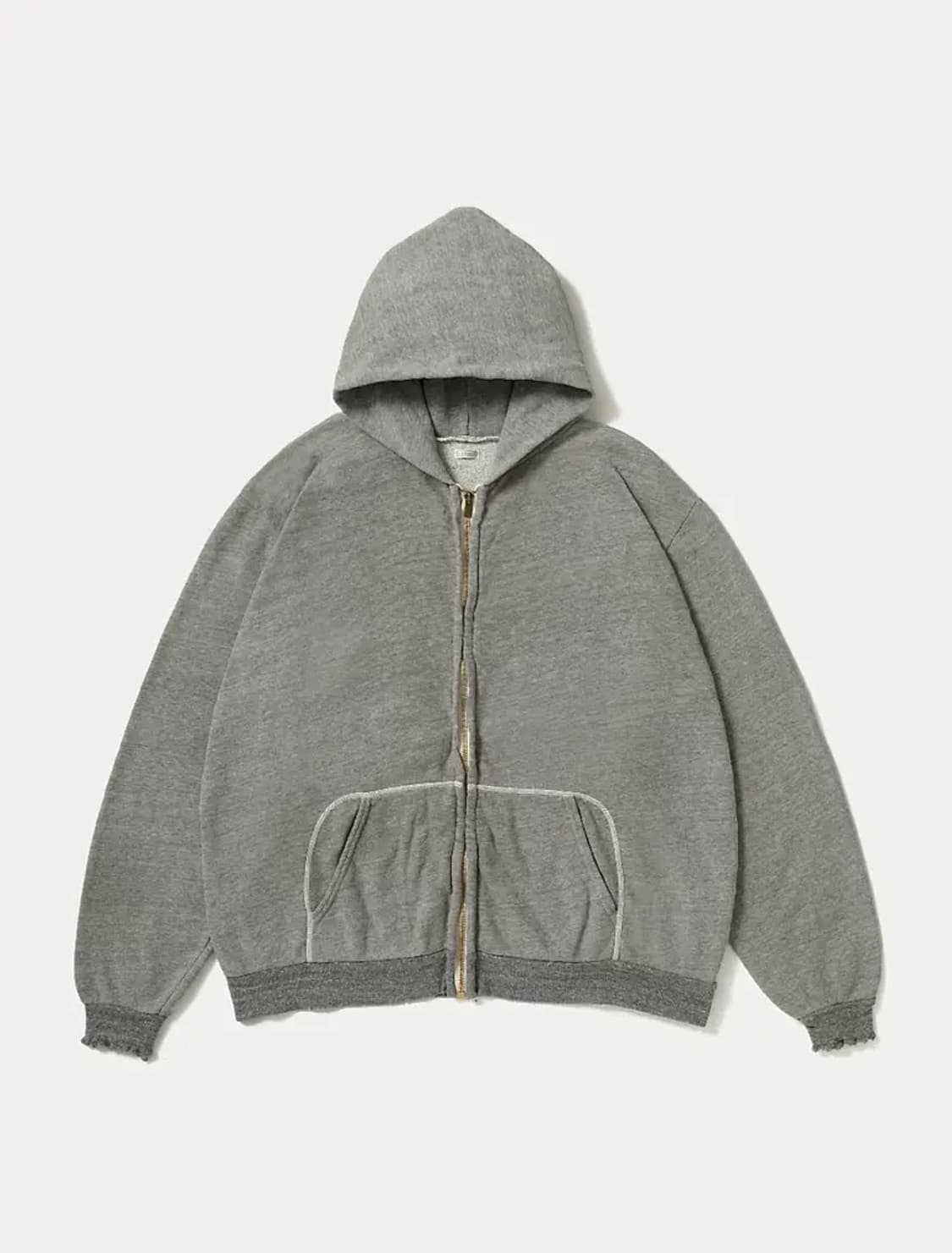[3]아프레쎄 26ss 빈티지 라이트웨이트 후드집업 그레이 상품이미지1