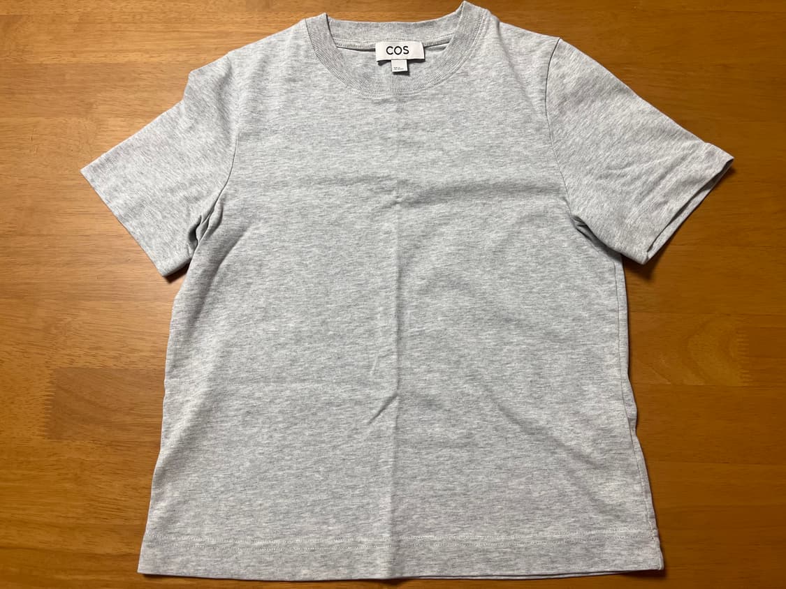 COS 코스 그레이 코튼 반팔 티셔츠_XS 사이즈 상품이미지1