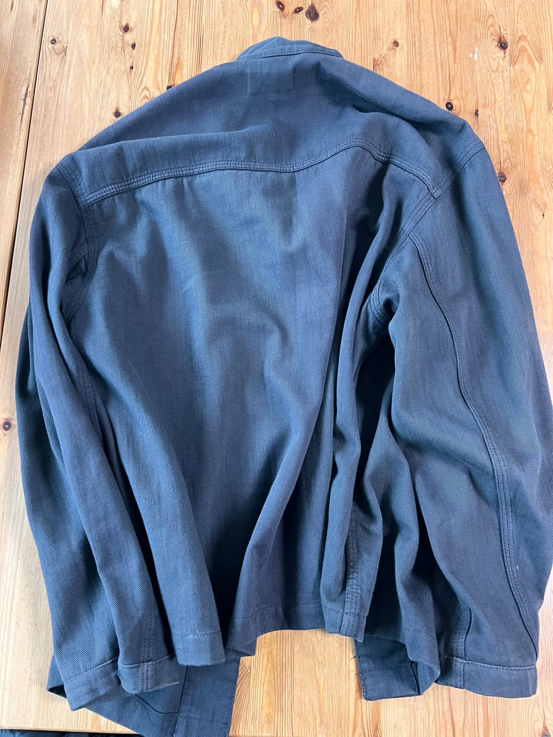 르메르 데님 스탠드 칼라 오버셔츠 징크 상품이미지6