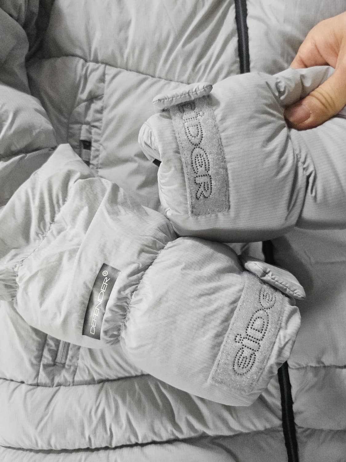 아이더 후드 패딩 점퍼 라이트그레이 상품이미지9