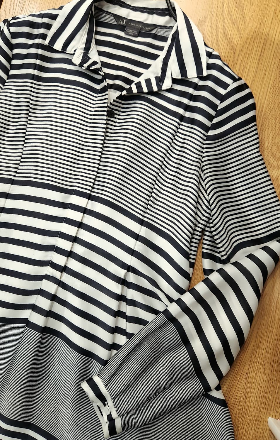 알마니 익스체인지 스트라이프 셔츠원피스 상품이미지3