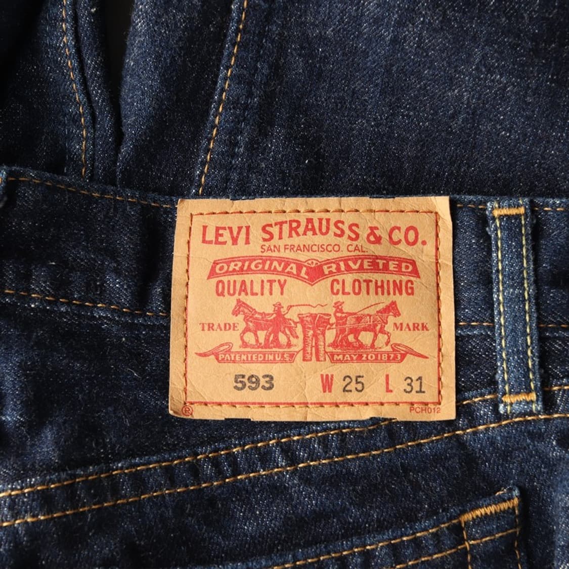 리바이스 593 로우라이즈 플레어 데님 진청 25 상품이미지6