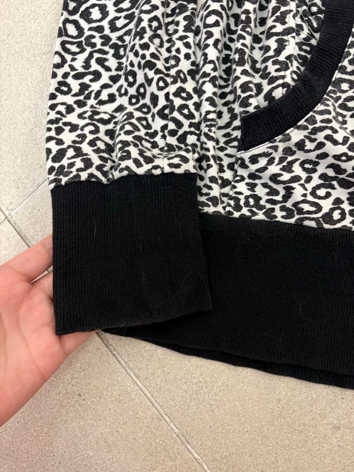 레오파드 투웨이 롱 후드집업 상품이미지3