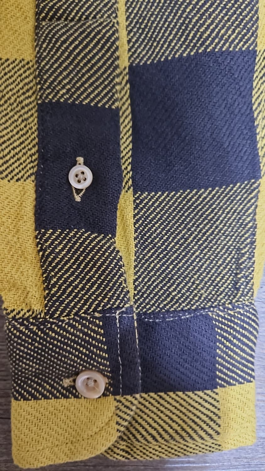 리바이스 LVC 1950's 숏혼 체크 셔츠 옐로우 S 상품이미지9