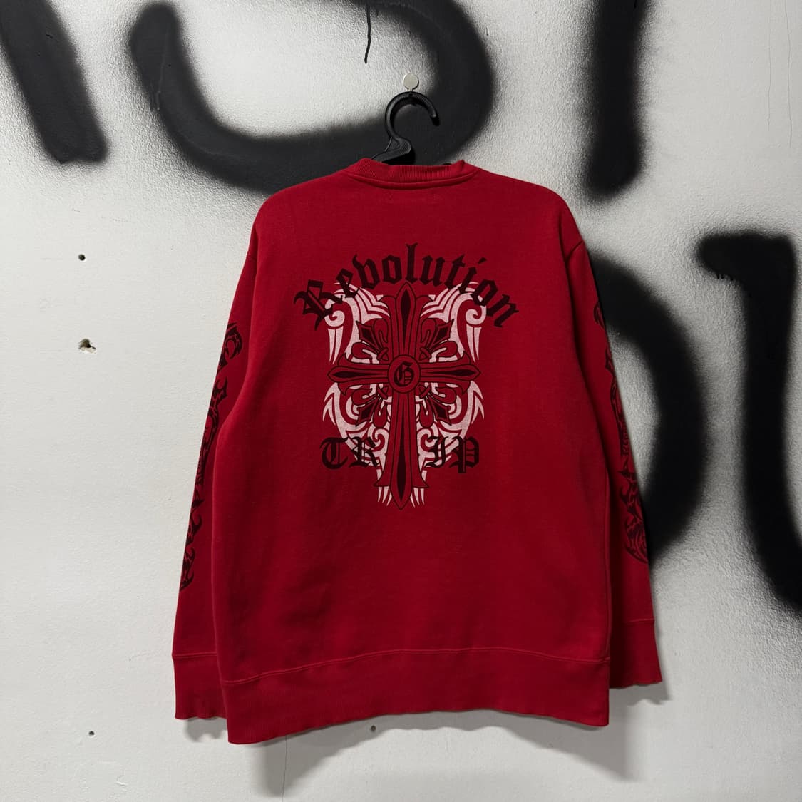 VTG 빈티지 오리엔탈 펑크 빅 프린팅 스웻 셔츠 상품이미지1