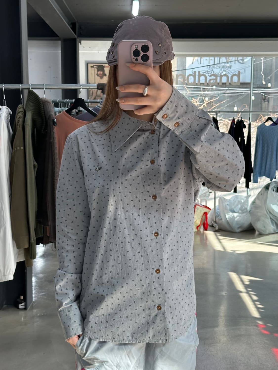 비비안웨스트우드 하트 사선버튼 Orb 셔츠  상품이미지5