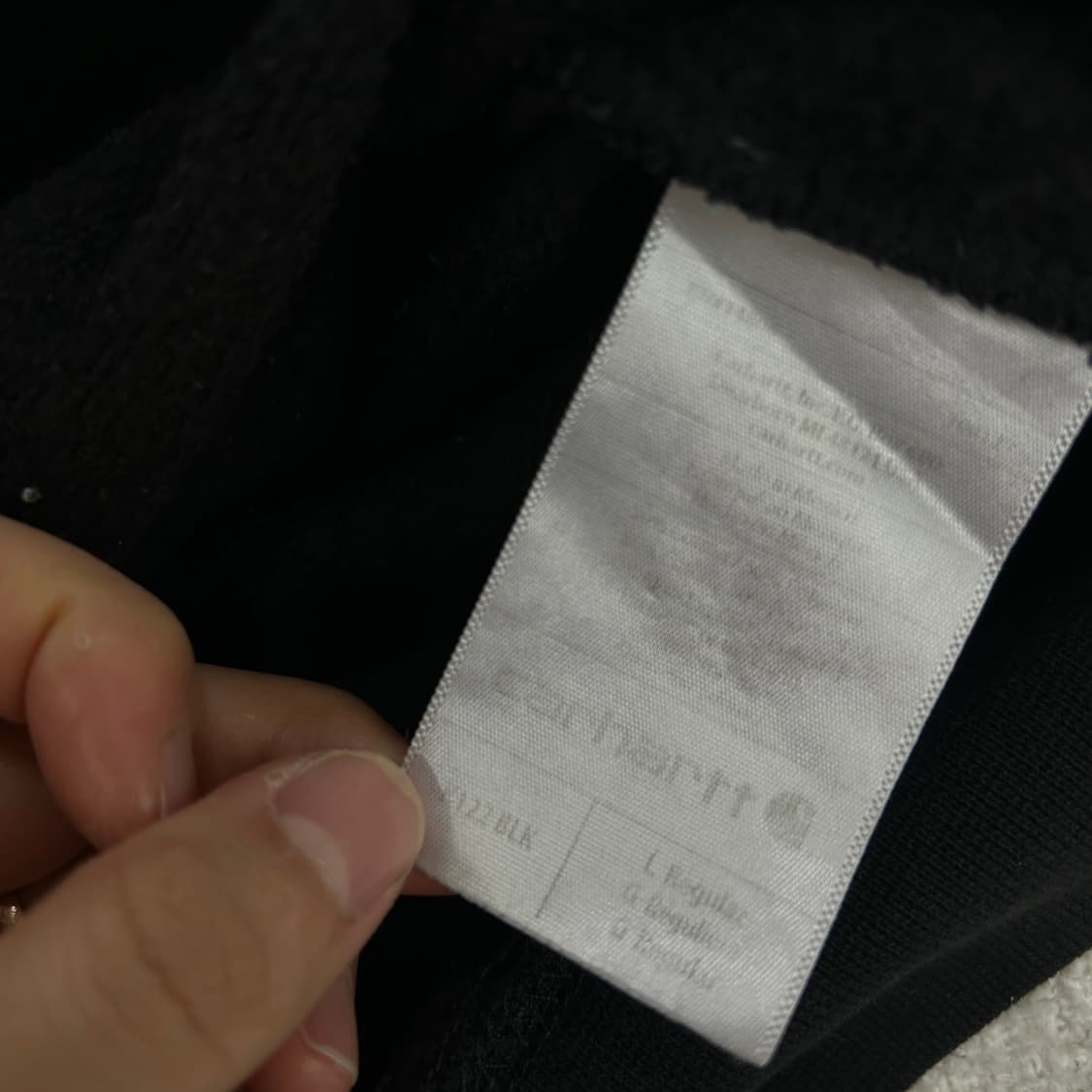 칼하트 블랙 후드집업 100 상품이미지3