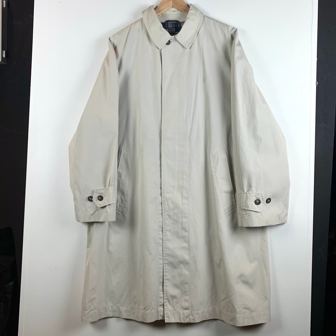 폴로 랄프로렌 제팬 라인 아이보리 베이지 트렌치 코트 상품이미지3