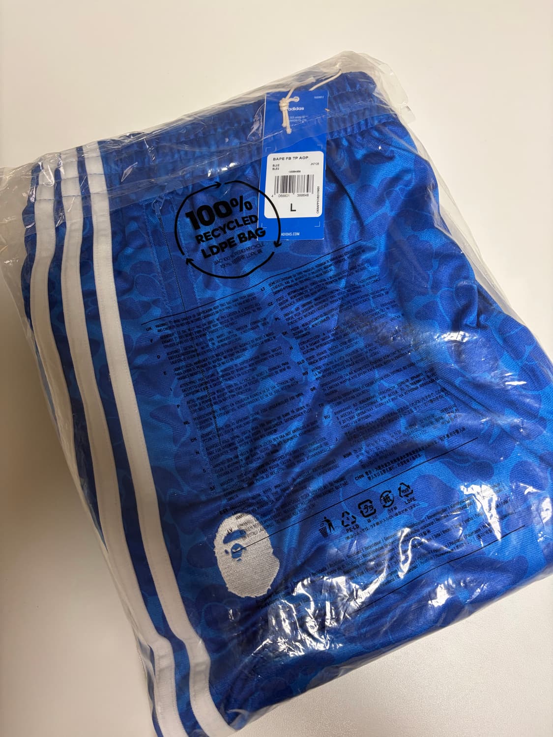 [L] 25 아디다스 베이프 트랙팬츠 새상품 싸게팔아용💙 상품이미지1