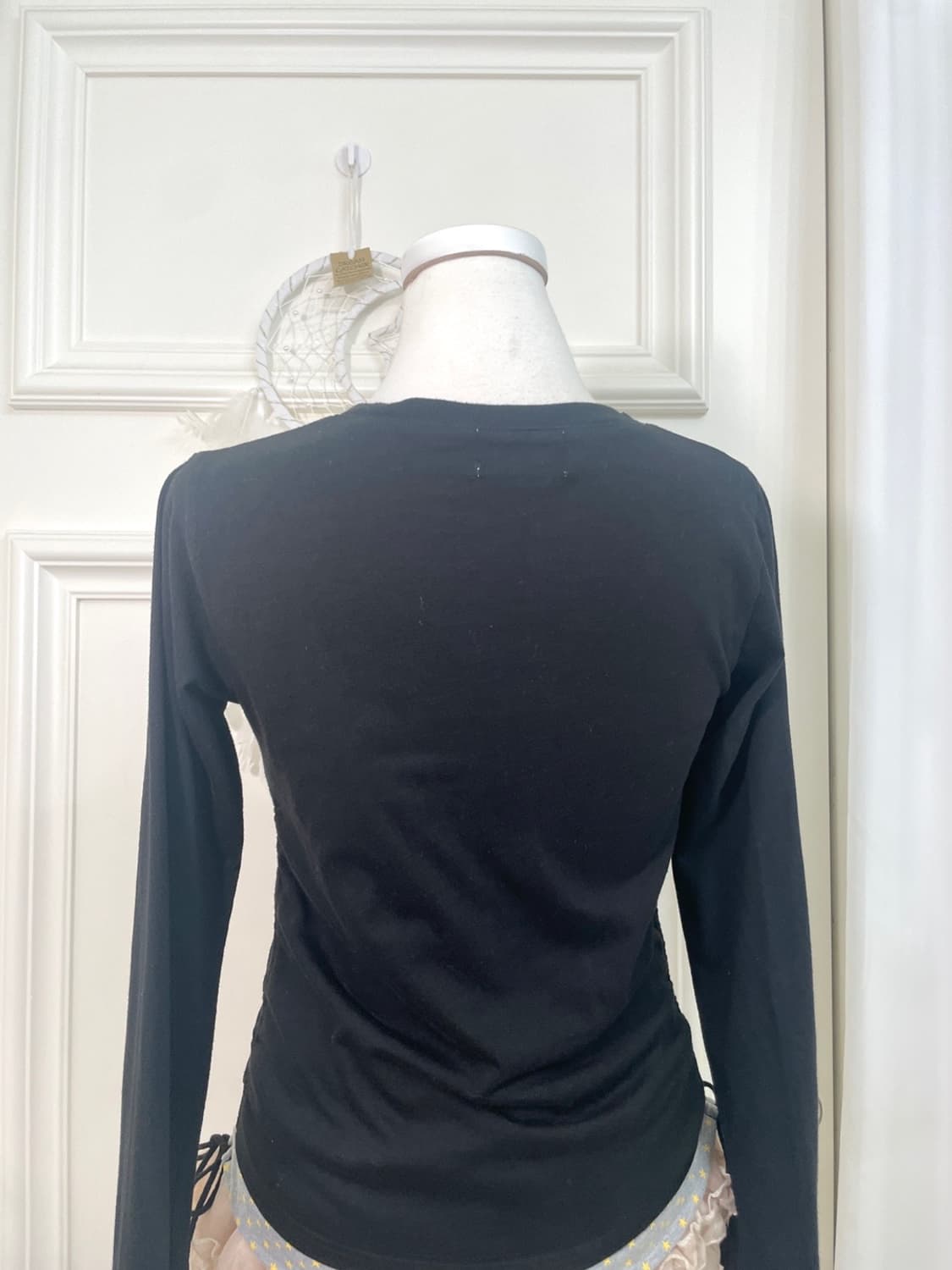 black y2k star printing long sleeve top 상품이미지4
