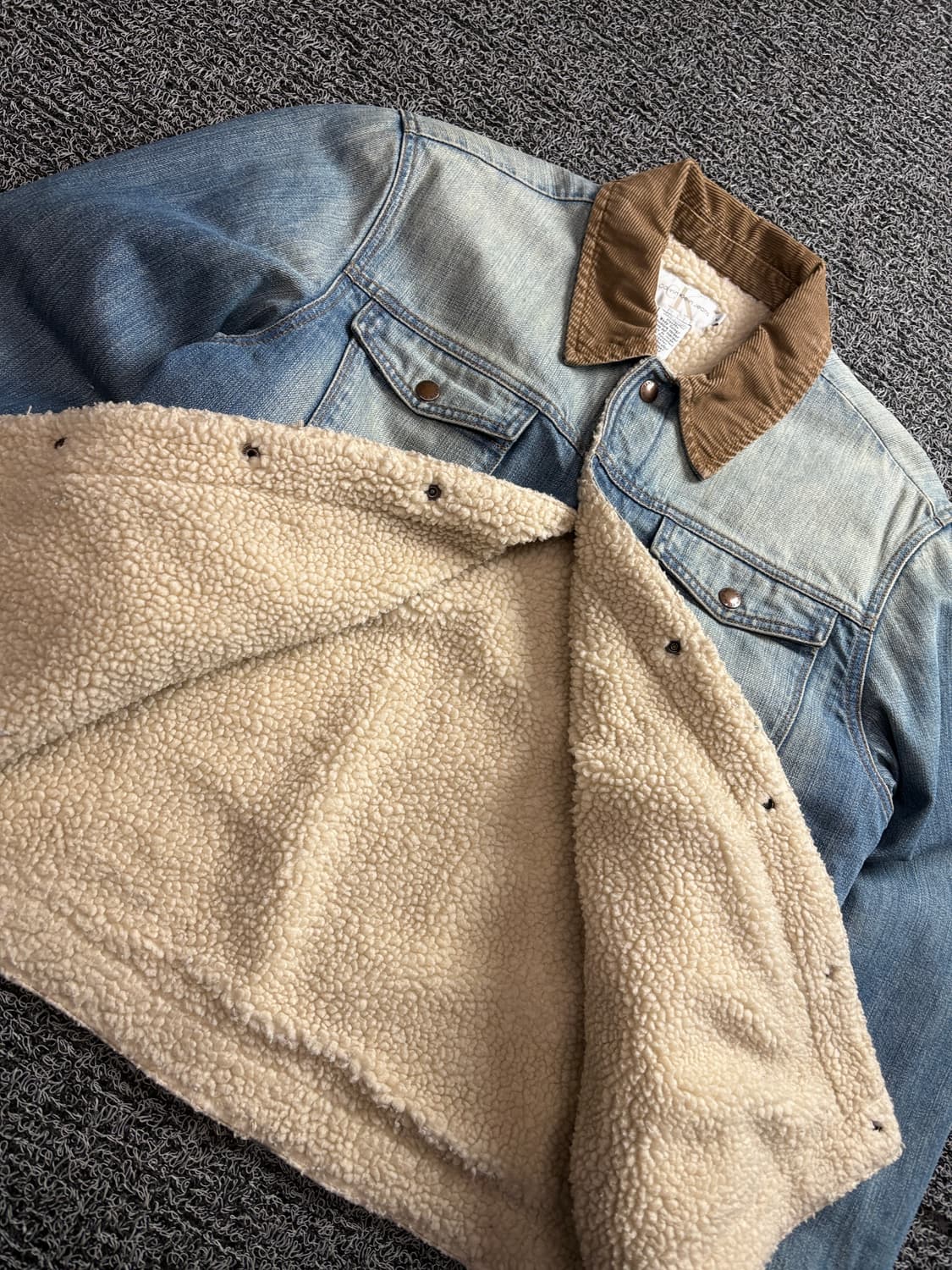 캘빈클라인 코듀로이 카라 데님 트러커 워크 자켓 3412 상품이미지3