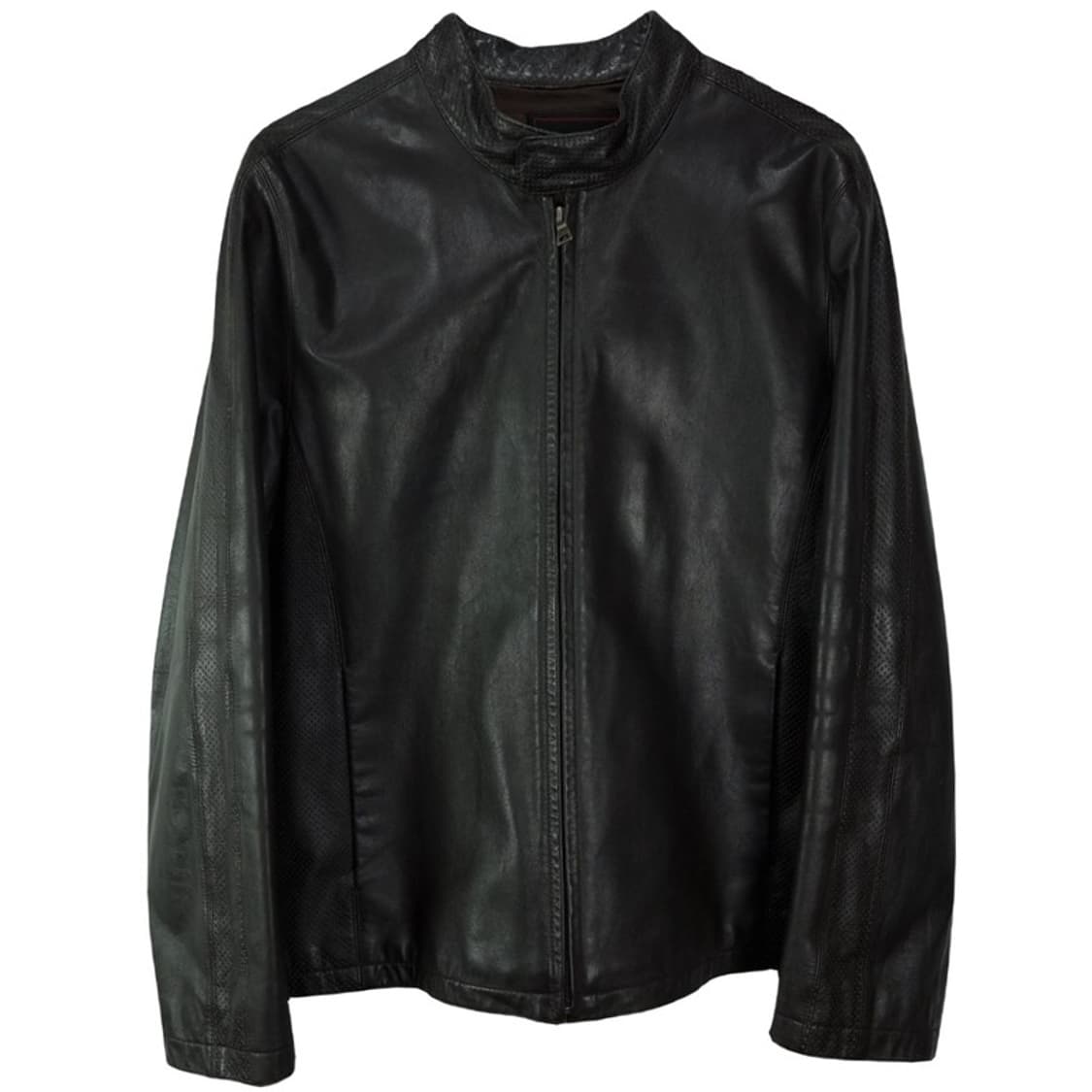 [게스] 리얼 카우 레더 소가죽 싱글 집업 레더 자켓 블랙 M19168 상품이미지2