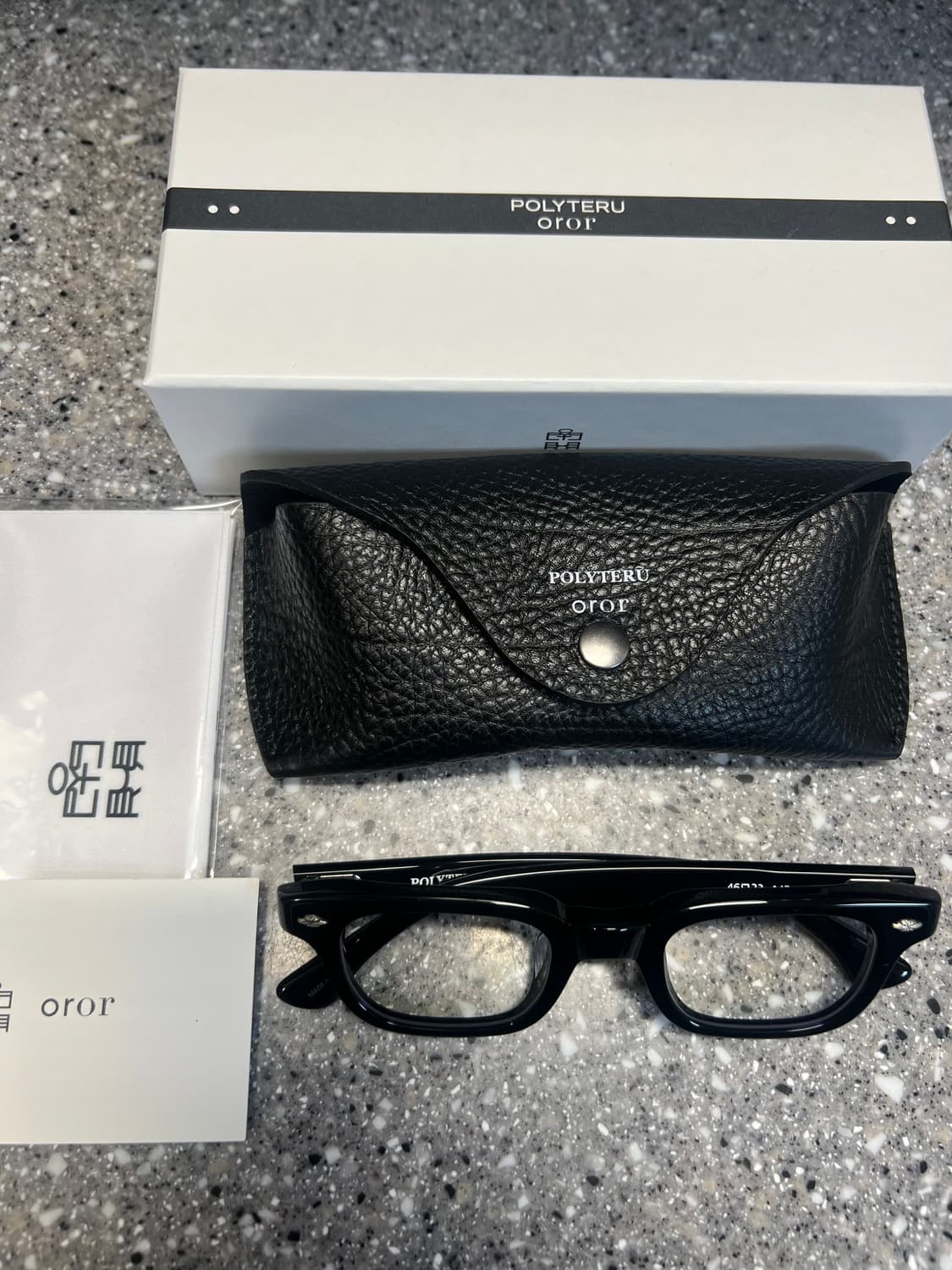 [새상품] 폴리테루 x 오르오르 P.O - 001 아세테이트 블랙 상품이미지2