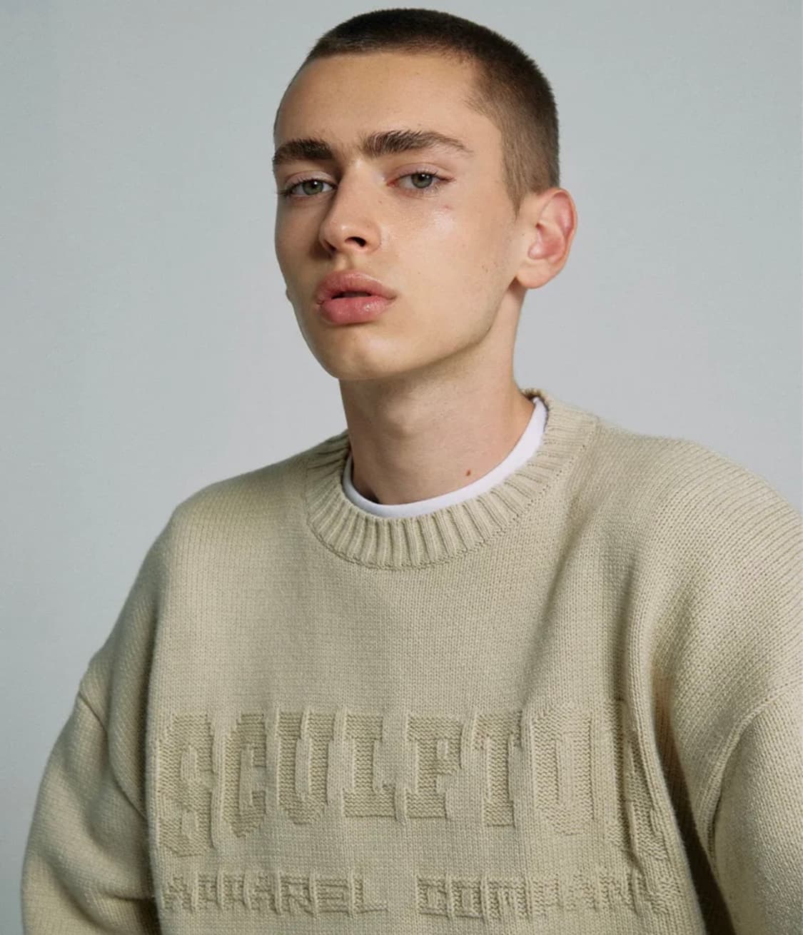 스컬프터 크루넥 니트 상품이미지2