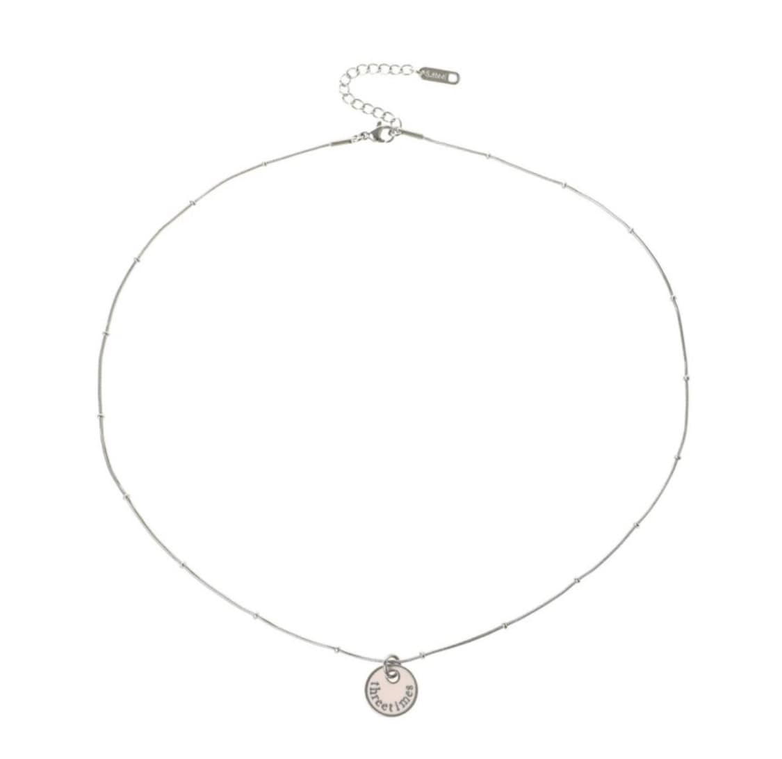 쓰리타임즈 핑크 코인 목걸이 상품이미지1