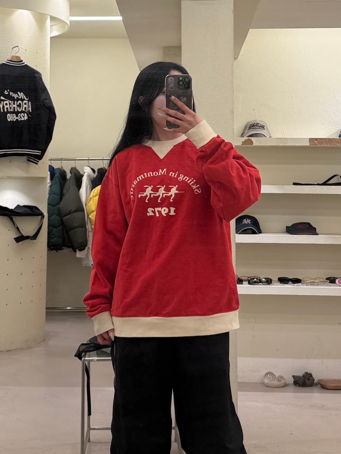 마리떼 프랑소와 저버 빅로고 링거 맨투맨  상품이미지1