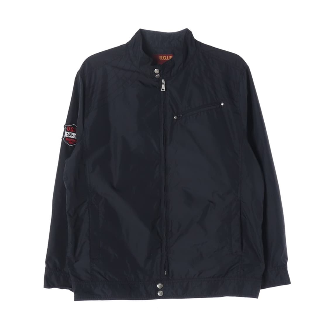 UGIZ 레이싱 패치 바람막이 자켓 네이비  L 상품이미지1
