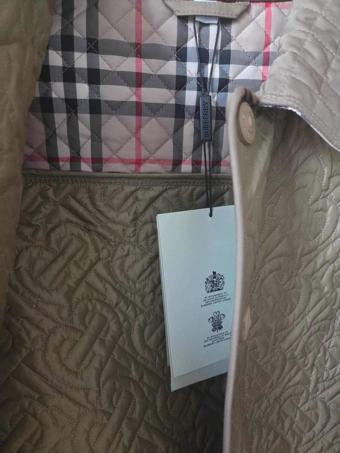 새상품 ㅡ 버버리 퀼팅자켓 55 상품이미지6