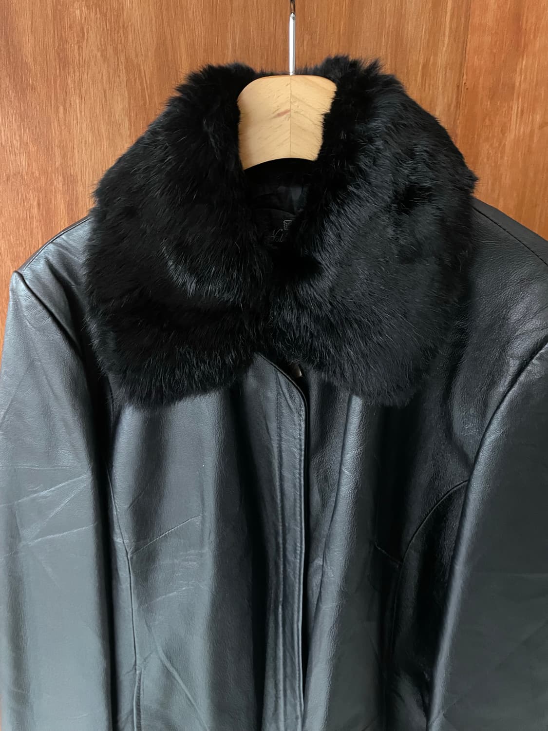 Pigskin fur callar leather jacket 상품이미지3