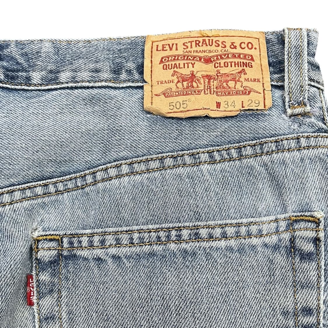 00s 리바이스 505 레귤러핏 연청 데님팬츠 상품이미지4