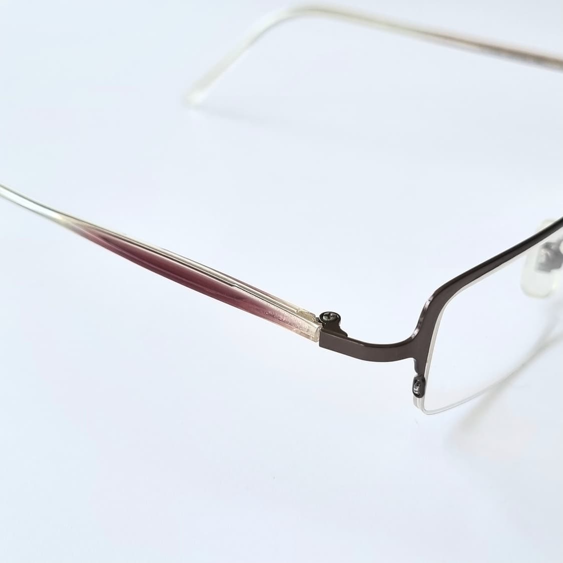 데드스탁 지적인 무드 슬림 직사각형 하프림 안경테  642 상품이미지7