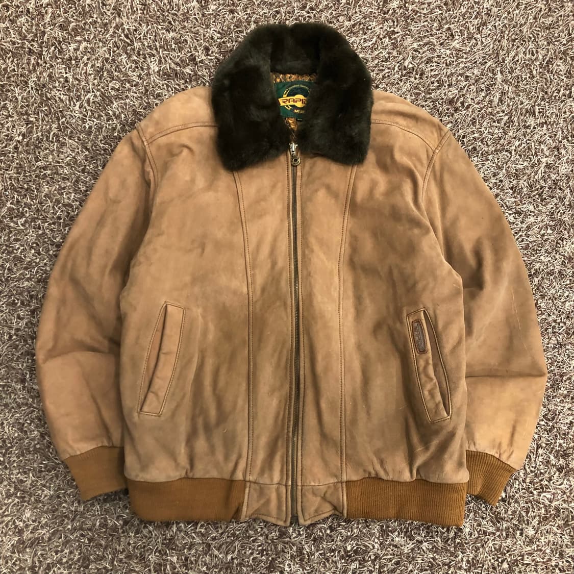 라피도 빈티지 소가죽 스웨이드 가죽 레더 자켓 상품이미지1