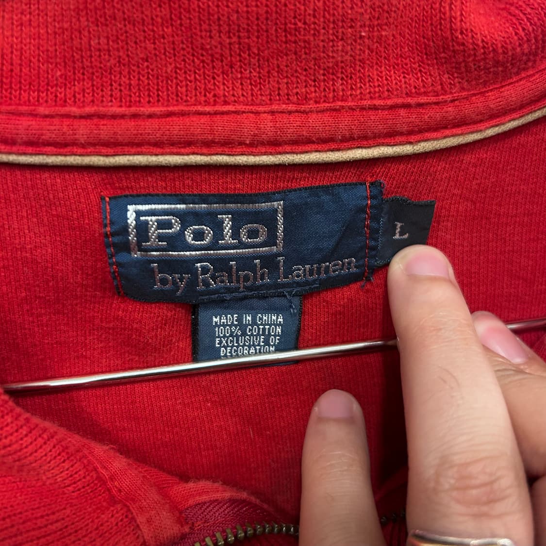 폴로 랄프로렌 스몰포니 코튼 반집업 롱슬리브 상품이미지3