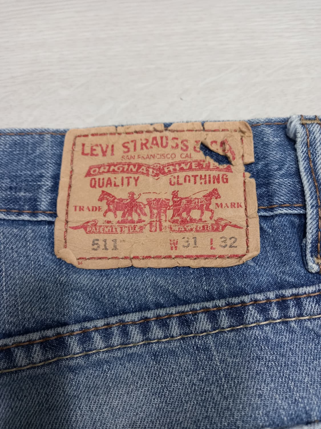 32 07's 리바이스511 Mexico 워싱 슬림일자진 32-266 상품이미지5