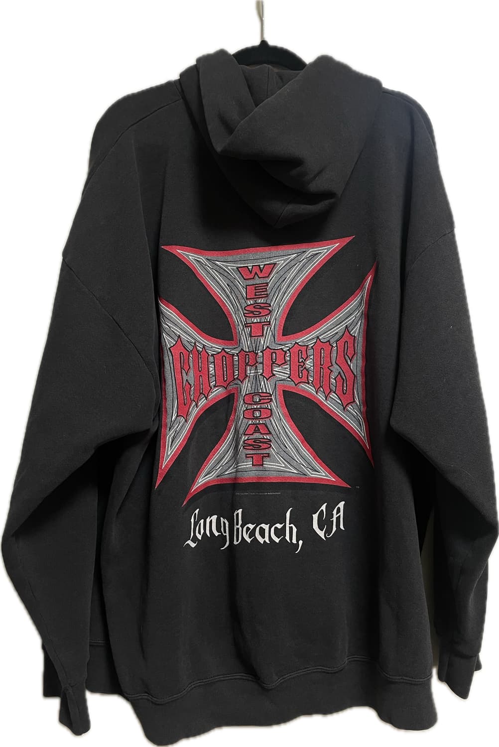 빈티지 West coast choppers 아이언 크로스 후드 집업 XL 상품이미지2