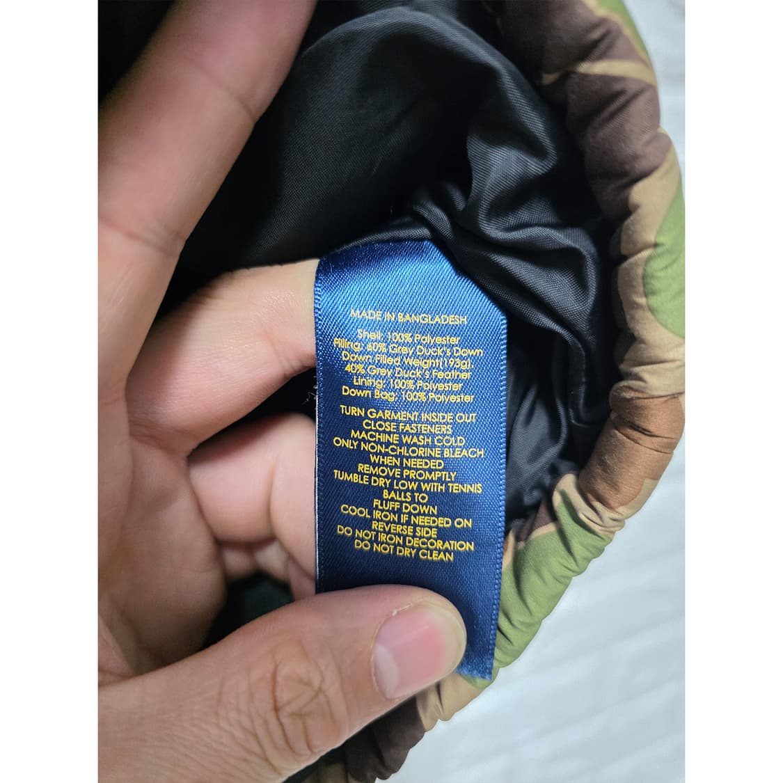 택포// 폴로 랄프로렌 카모 패딩 7세 상품이미지3