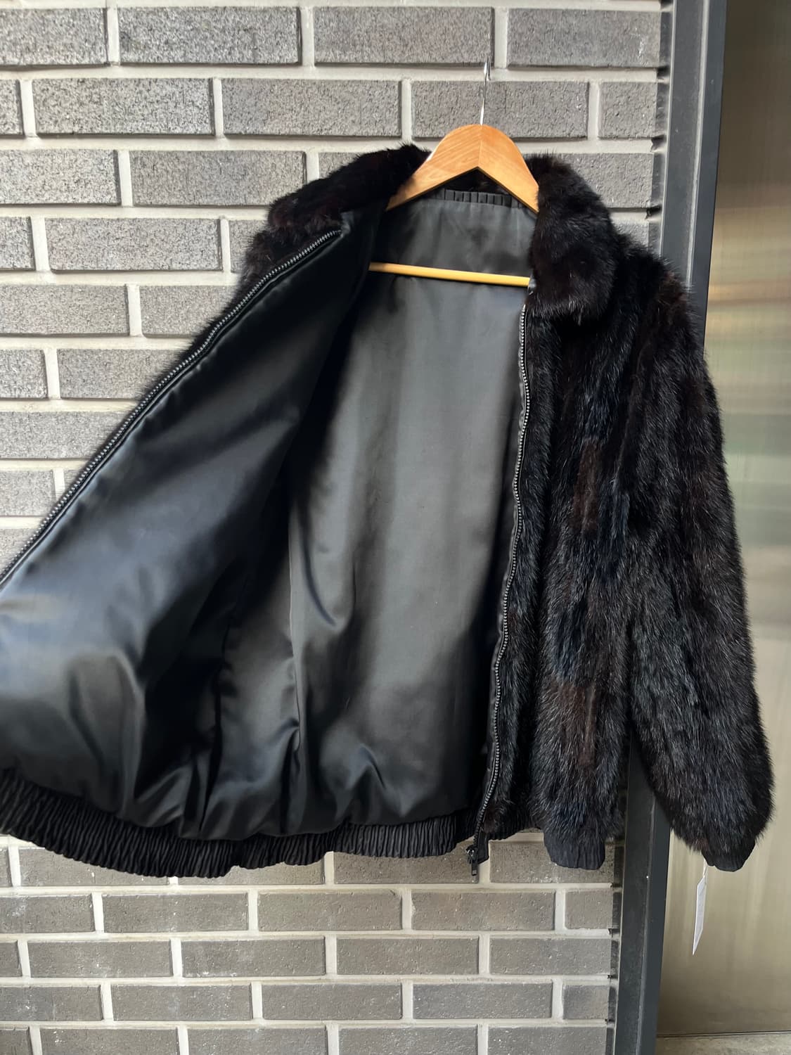 80s genuine mink 천연 밍크 봄버 자켓 상품이미지7