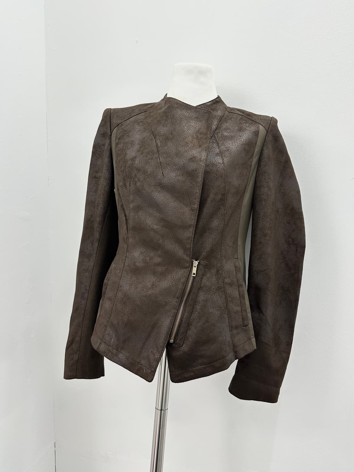 Olivia Lauren brown color blocked jacket 상품이미지9