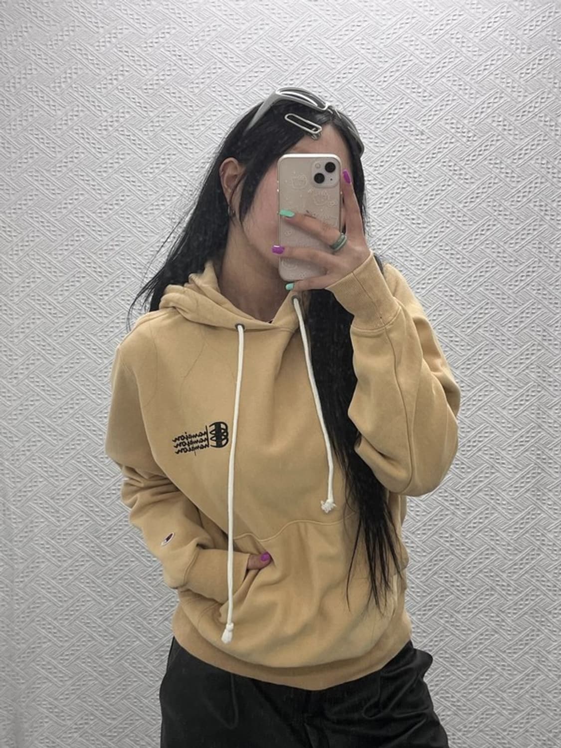 챔피온 아방핏 베이직 모던 약기모 후드티 S C06845 상품이미지2