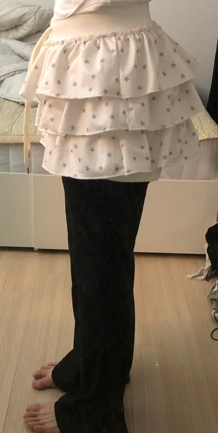 새상품 착샷 O 별 캉캉 미니 스커트 숏스 키치,러블리 상품이미지6