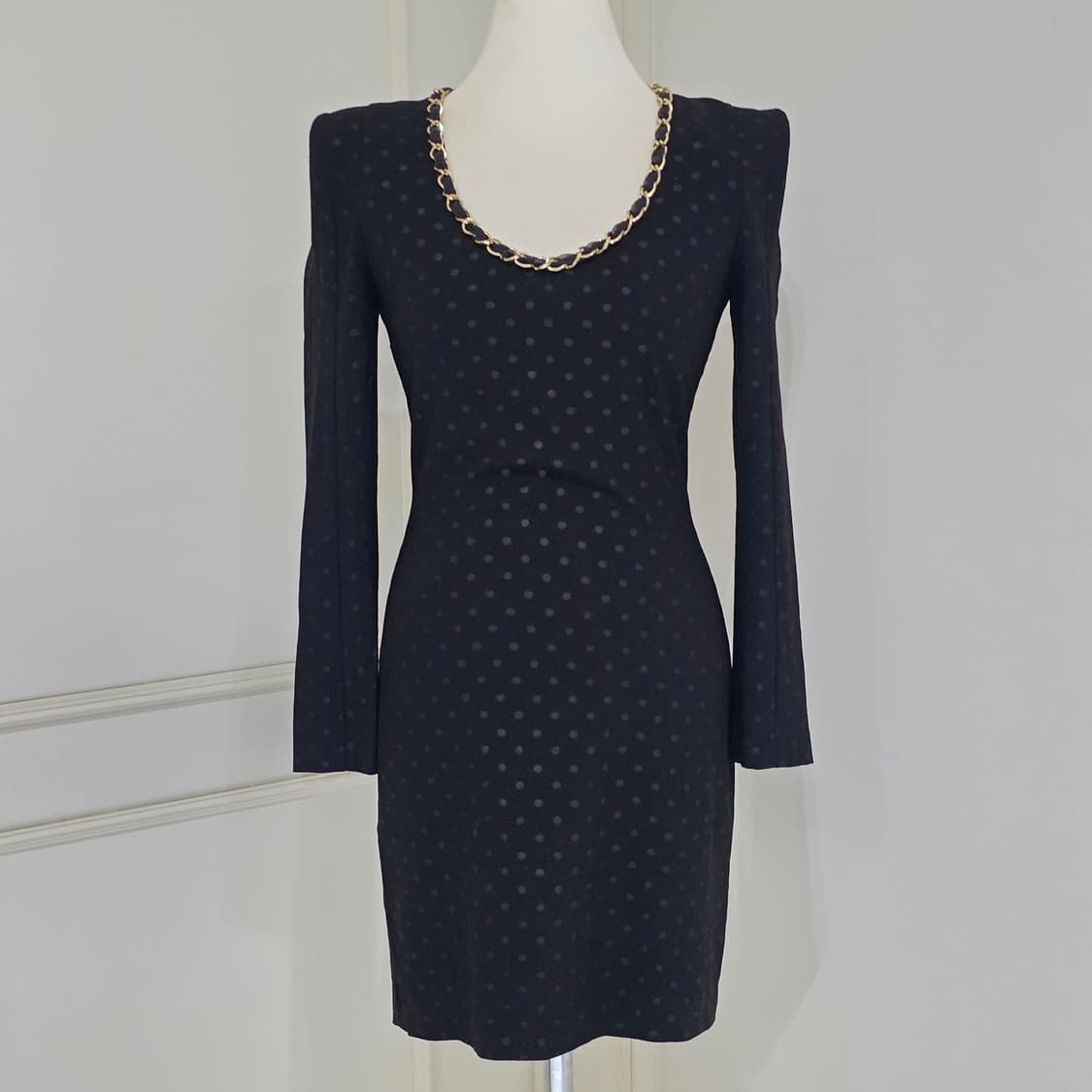 Gemini&Joo 뉴욕미국빈티지) 블랙 도트 고급 레이스 세미원피스 상품이미지1