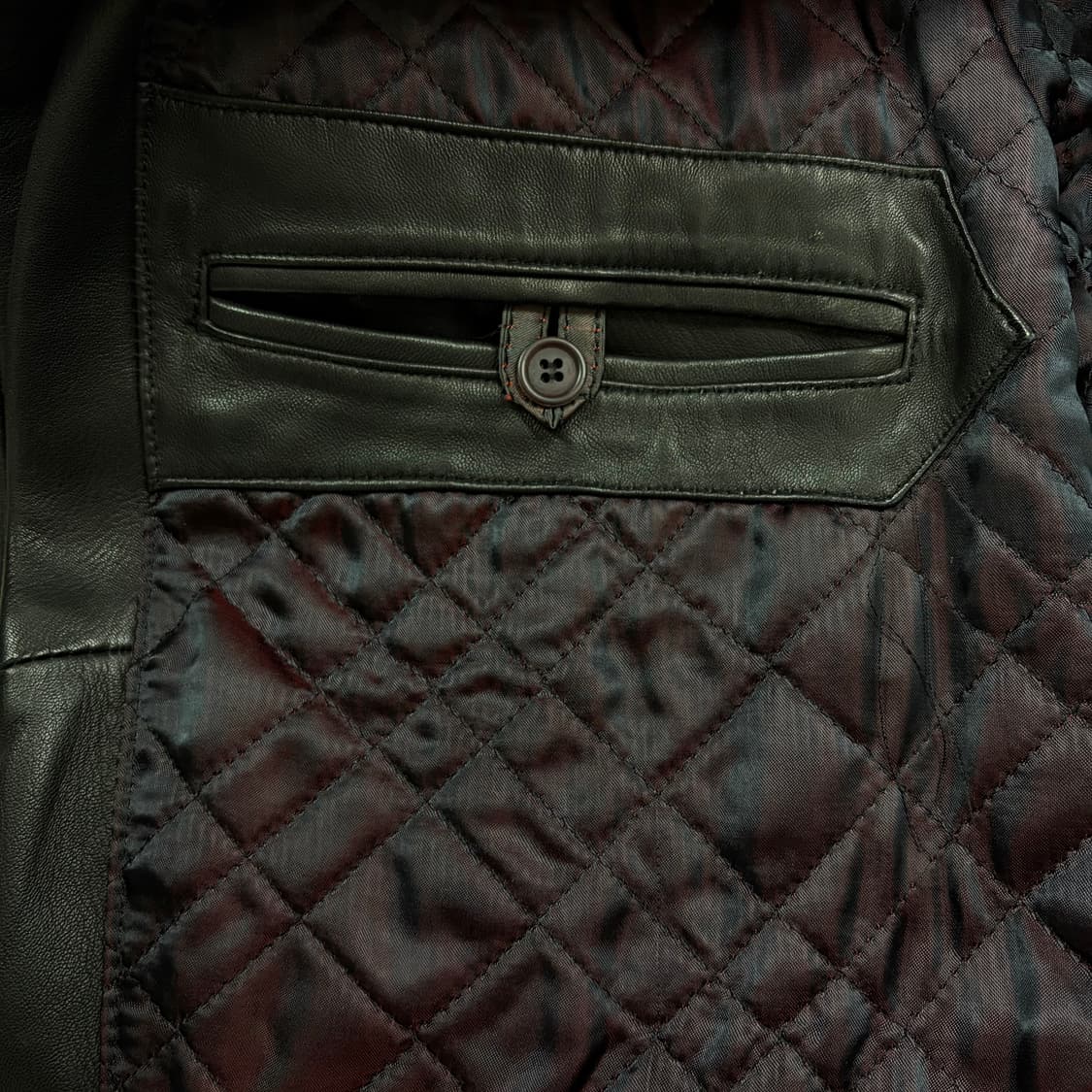 똑딱이단추지퍼 가죽자켓 상품이미지5