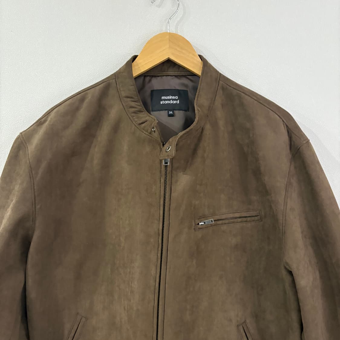 무신사 스탠다드 브라운 스웨이드 자켓 2XL 상품이미지3