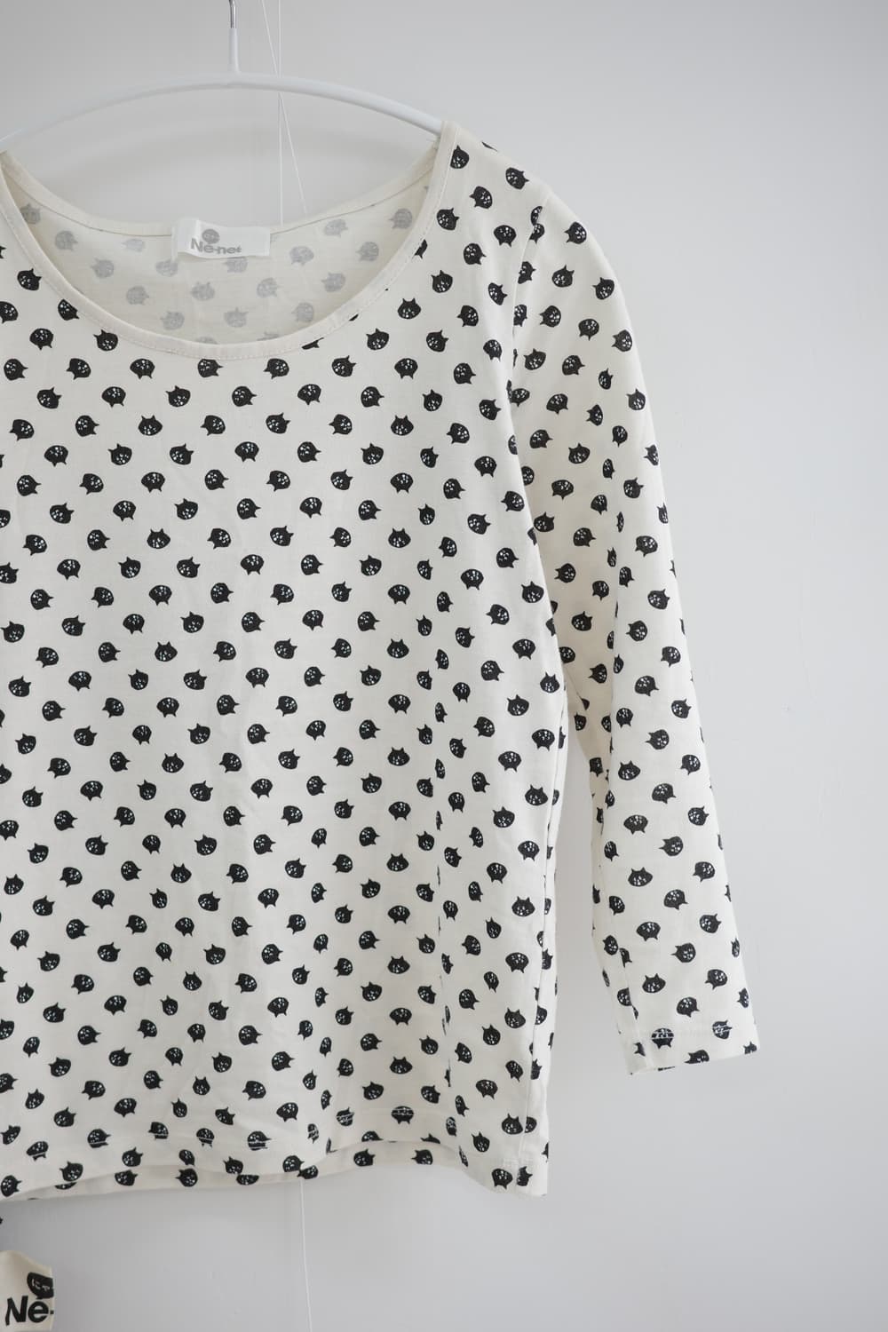 네넷냐 Ne-net nya neko face sleeve tee 상품이미지1