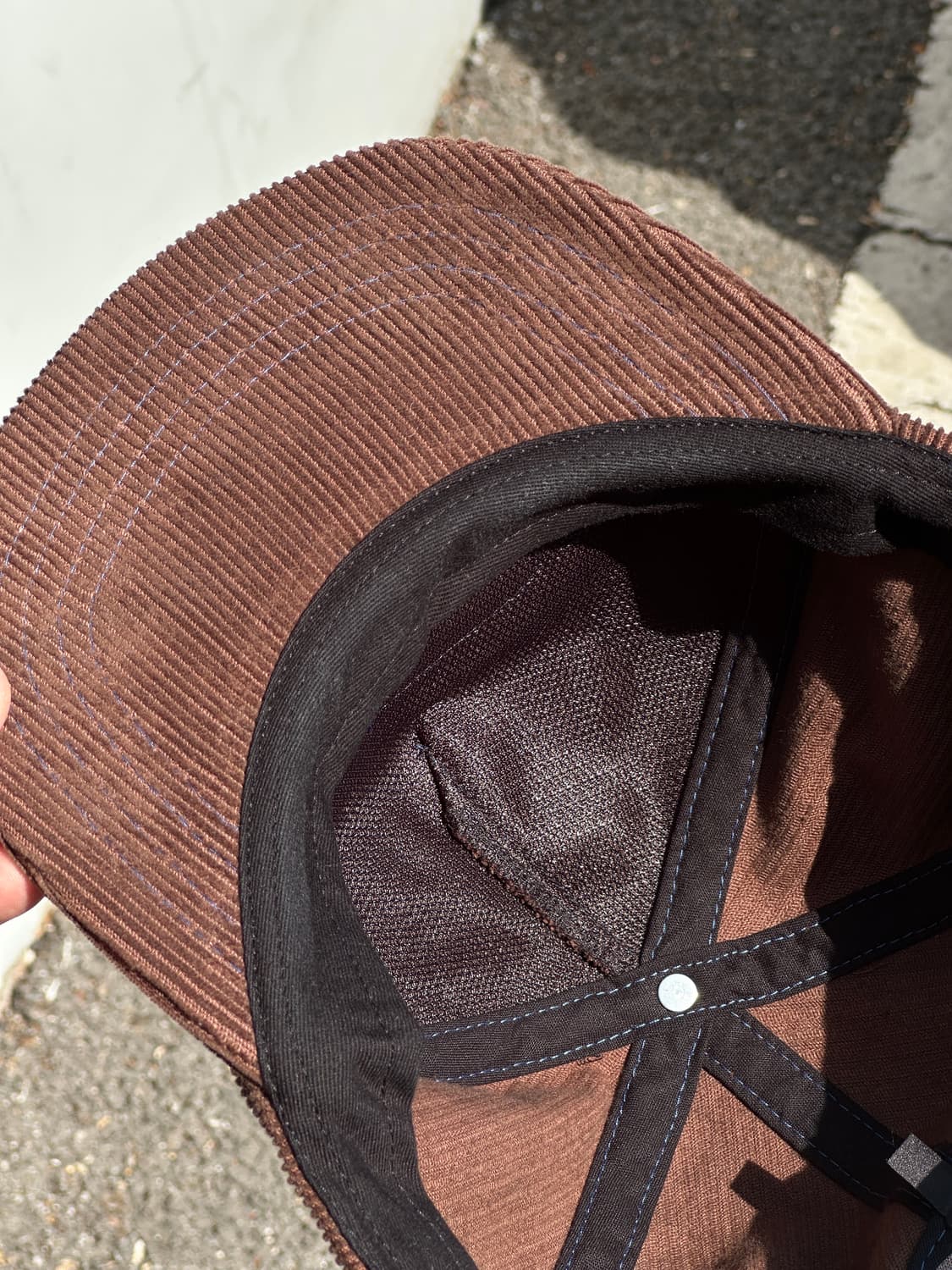 [M] 자라 포드 브라운 코듀로이 볼캡 모자 상품이미지5