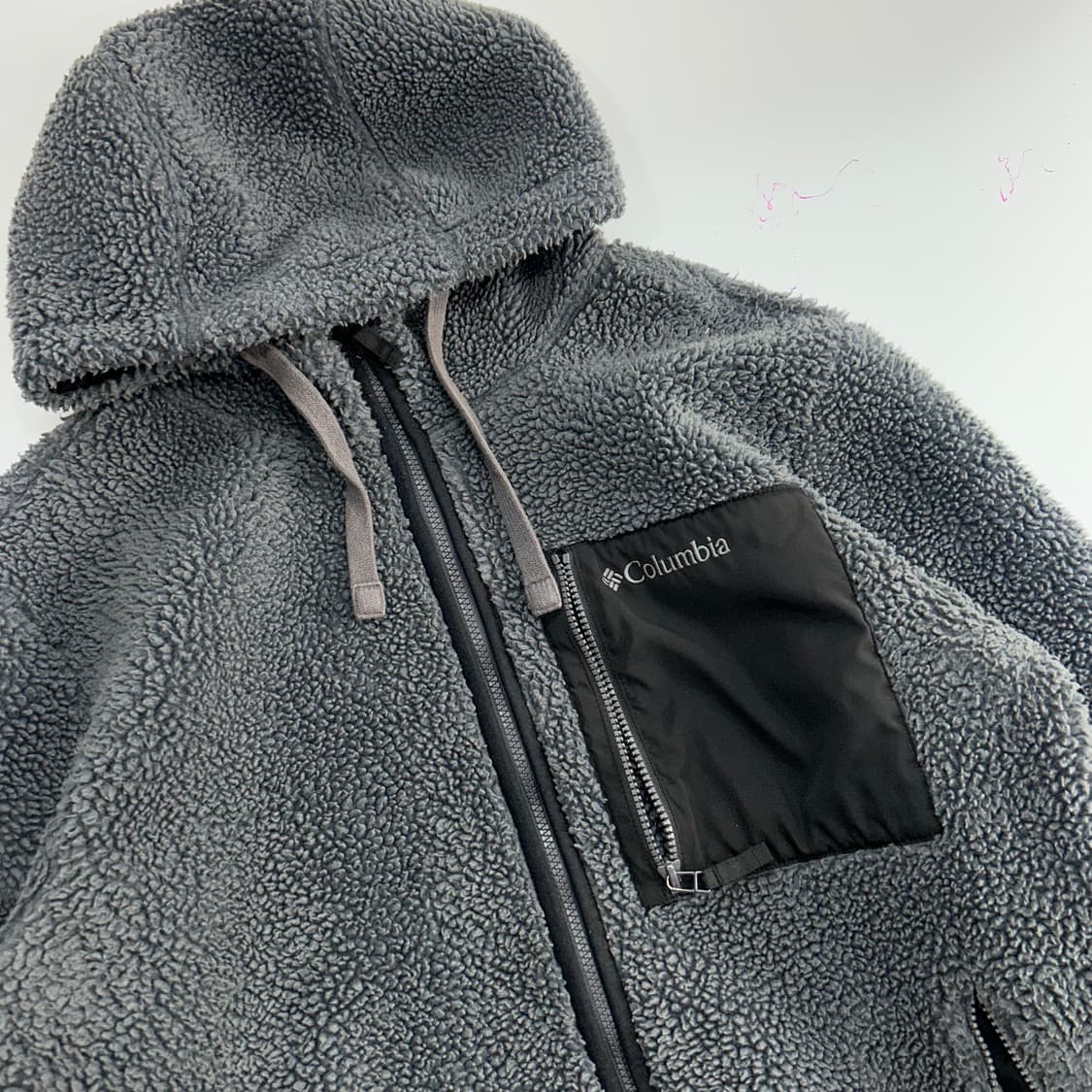 Columbia 콜롬비아 차콜 후리스 후드집업  상품이미지4