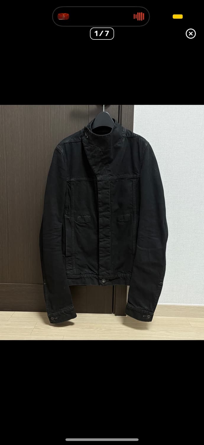 릭오웬스 슬레이브 데님자켓 블랙 xs 상품이미지1