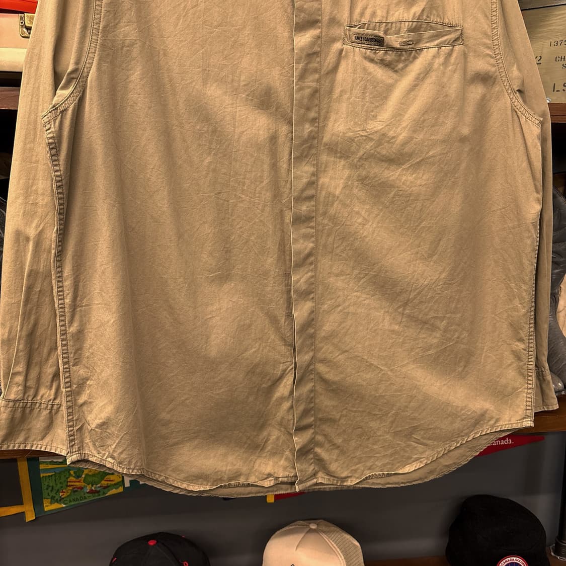 90s 할리데이비슨 러기드 이너포켓 코튼 워크셔츠 N963 상품이미지4