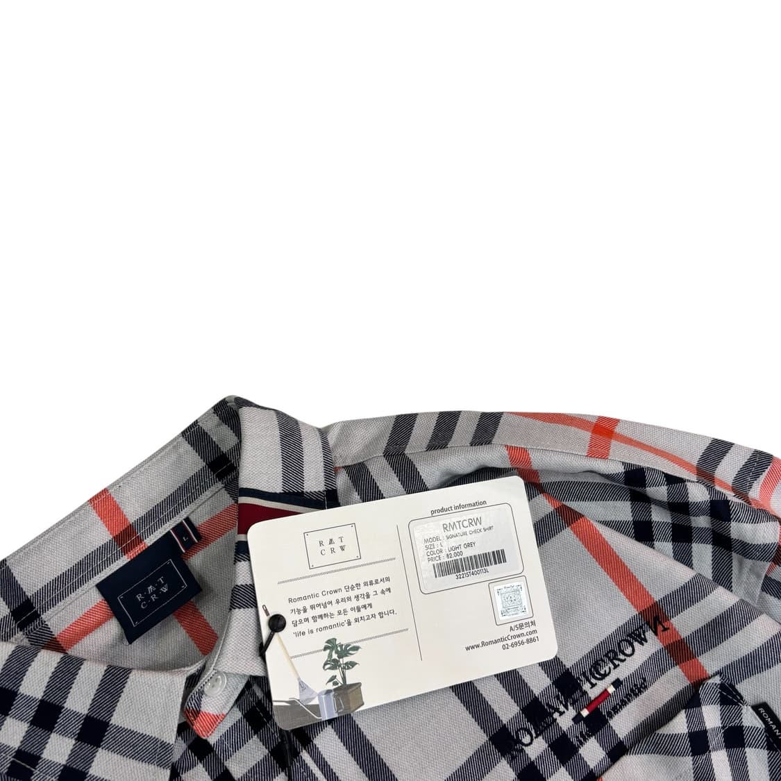 로맨틱크라운 클래식 체크 셔츠 상품이미지3