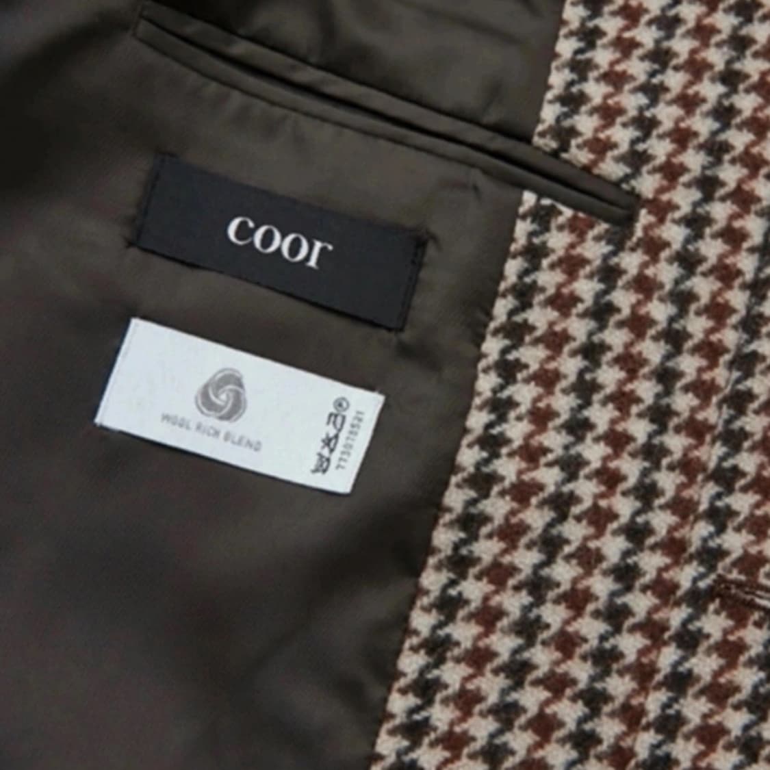 쿠어 오버핏 하운드투스 발마칸 코트 상품이미지8