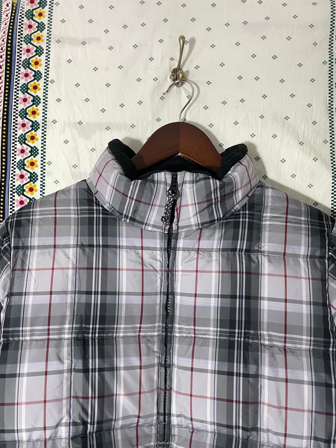 에디바우어 체크 다운 패딩 상품이미지3