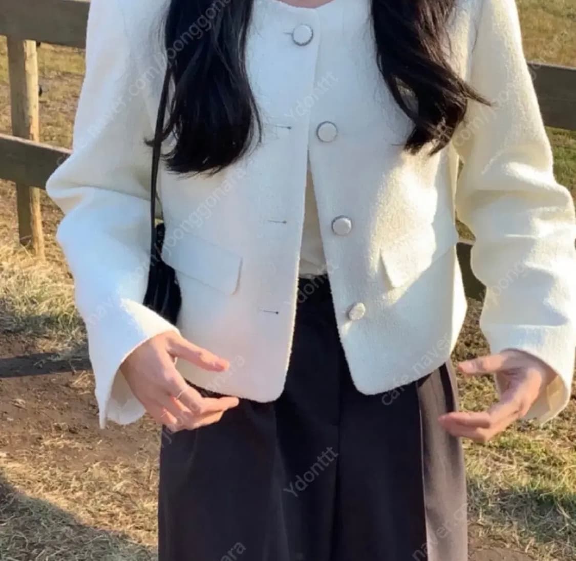 라무어 lamour 자체제작 르에 트위드 자켓 아이보리 상품이미지3